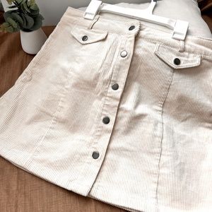 Corduroy Beige Skirt